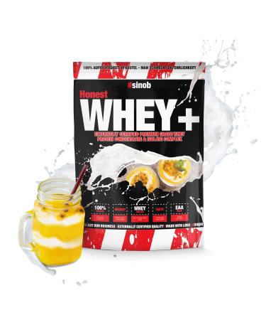 Honest Whey Protein Powder (Orange Maracuja) 1 x 1000 g with 12.5% isolates.Instant soluble protein protein powder with EAA & BCAA made of fresh pasture milk.Orange Maracuja 1 kg (1 Pack)