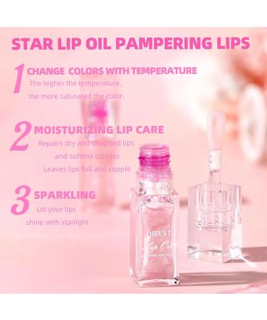 Magic Color Changing Lip Oil V2 | Bossup Nourishing Non-Sticky Lip Glow | Pink Primer Lip Oil with Large Applicator - Buy Online on GoSupps.com