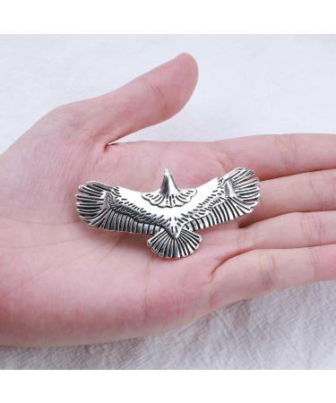 YHEAKNE Boho Adler Stern Haircap - Gothic Punk Wings & Vintage Owl Hairpin for Women & Girls (Silver) | Unique Decorative Hairdressing - Buy Online on GoSupps.com