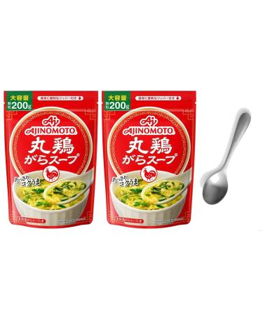 suzu Mondosunrise spoon wiht Japan Premium Chicken base Broth Powder,2Packs,200g2