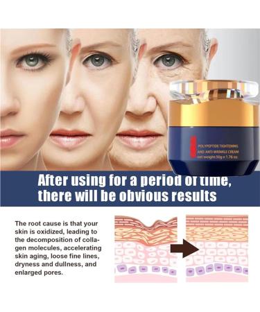 YUNFAX Polyic Antiwrinkle face cream moisturizing firming cream for men and women reduced fineness increased skin elasticity facial care neck eyes all skin types 1 piece - Buy Online on GoSupps.com