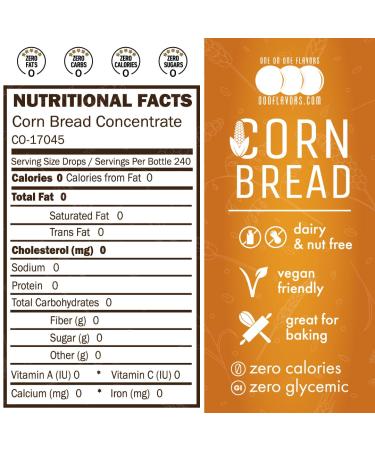 One On One Flavors Cornbread Flavoring Extract Highly Concentrated Cornbread Natural Food Flavoring Concentrate - 2 Fl Oz - Buy Online on GoSupps.com