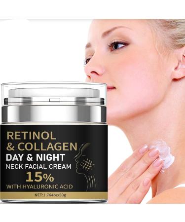 Retinol Cream for Face with 15% Hyaluronic Acid Day-Night Anti-Aging Cream for Neck and Facial for Lifting Skin Collagen Face Moisturizer for Wrinkles Fine Lines and Dryness 1.76 Fl Oz - Buy Online on GoSupps.com