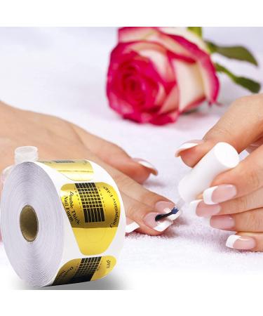 500 Gold Horseshoe Nail Forms for Acrylic Nails | Polygel Nail Extension Forms with Guide Sticker | Gel Nails Art Paper Form for DIY Manicure - Buy Online on GoSupps.com