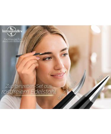 Premium Eyebrow Tweezers Set - Precision Hair Plucking & Pointed Tweezers for Perfect Brows - Shop Internationally - Buy Online on GoSupps.com