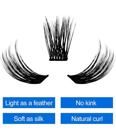 D Curl 0.07mm Individual Cluster Lashes 14mm - Soft, Wispy and Reusable DIY Eyelash Extensions - Buy Online on GoSupps.com