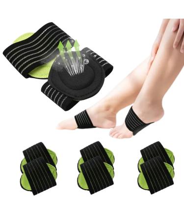 genkigold Arch Support 3 Pairs Compression Fasciitis Cushioned Support Sleeves Plantar Fasciitis Foot Relief Cushions for Plantar Fasciitis Fallen Arches Achy Feet Problems for Men and Women