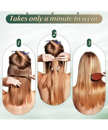Elailite Clip-In Hair Extensions - 76cm Light Blonde Heat-Resistant Real Hair 5 Clips 130g - Shop Now for International Shipping! - Buy Online on GoSupps.com