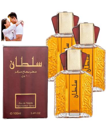 New Dubai men's perfume men's long-lasting perfume elegant and long-lasting Eau de Toilette Arab men's perfume oil spray Sultan Gold Perfume Oil 3pcs