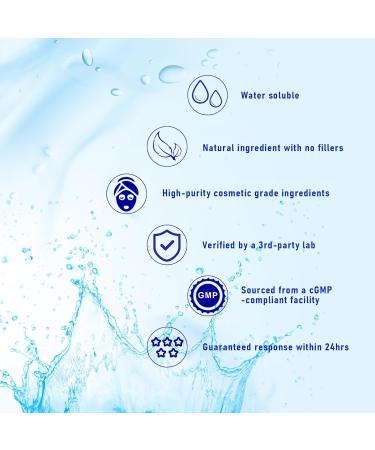 MAYKER Pure Polyglutamic Acid Powder 0.70 OZ High Molecular Weight | Cosmetic Humectant for DIY Hydrating Serums | Water Soluble Smooth Moisture Locking Ingredient - Buy Online on GoSupps.com