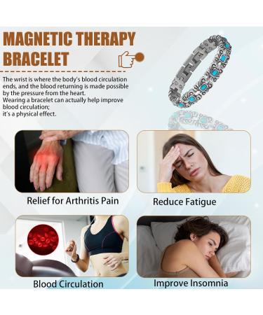 EnerCoppeX Magnetic Bracelets for Women Stainless Steel Bracelet with Effective Healing Magnets Adjustable Jewelry Gift (STB-2318) - Buy Online on GoSupps.com