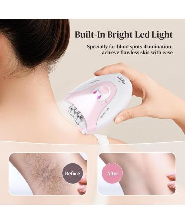 Bubbacare Epilator for Women for Face Legs Arms Armpit Bikini - Pink - Buy Online on GoSupps.com