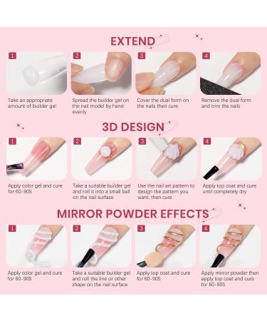  SUPWEE 3D Nail Art Gel White Pink Non Stick Solid Builder Gel for Hand Sculptures Multi-Function Nail Art DIY Salon 14g - Buy Online on GoSupps.com