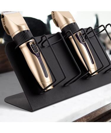 Noverlife 4-Slot Hair Clipper Holder for Barber Station | Tabletop Hair Trimmer Storage Rack | Electric Hair Clipper Stand Shelf | Metal Steel Beard Shaver Rack for Salon Hairstylist - Black - Buy Online on GoSupps.com