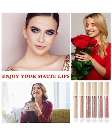 IONSGAKO 6-Piece Matte Nude Lipstick Set for Women - Long Lasting, Waterproof Velvet Lip Gloss in 6 Natural Shades (SET-B) - Buy Online on GoSupps.com