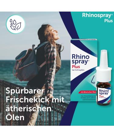 Rhinospray Plus - Effective Nasal Relief for Runny Nose & Sinus Infection - 6 x 10 ml with Tramazoline & Essential Oils - Buy Online on GoSupps.com