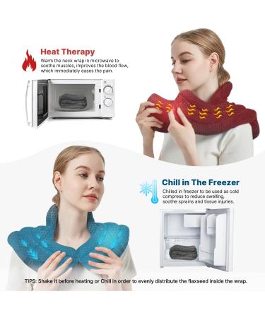 Microwave Heating Pad for Neck and Shoulders - Large Weighted Wrap for Pain Relief - Buy Online on GoSupps.com