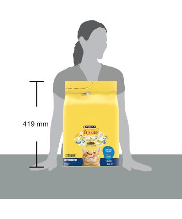 FRISKIES Sterilized Cats with Salmon and Vegetables - 3 KG - Croquettes for Adult Cats - Buy Online on GoSupps.com