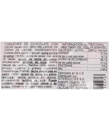 Chocolate Confectionery - Valentine's Heart - Interdulces - 1 kg - Buy Online on GoSupps.com