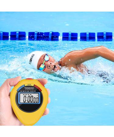 6 Pack Multi-Function Electronic Sport Stopwatch Timer - Large Display with Date, Time & Alarm - Ideal for Coaches & Referees - Yellow - Buy Online on GoSupps.com