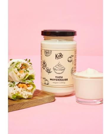 KoRo KoRo - Vegan Mayonnaise with Yuzu 200g - Fresh and tangy taste - Aromatic touch for burgers fries and salads - Egg-free