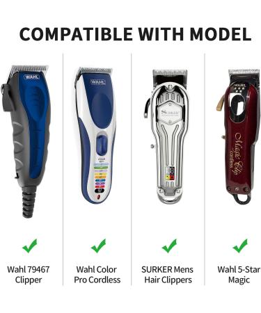 Wahl Hair Clipper Guards Set - 6PCS Black Metal Clip Guides for 1.25-2.5 in - Fits Most Full Size Clippers - Yinke - Buy Online on GoSupps.com