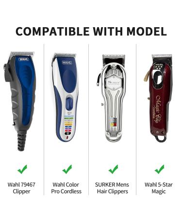 Wahl Clipper Guards Professional with Metal Clip - 10 Cutting Lengths - Fits Most Wahl Clippers - Premium Holder Stand Included (10 Pack) Black - Buy Online on GoSupps.com