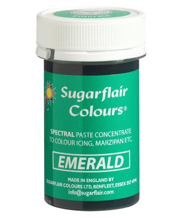 Sugarflair Emerald Spectral Food Colouring Paste Highly Concentrated for Use with Sugar Pastes Buttercream Royal Icing or Cake Mix Vibrant Colour Dye - 25g - Buy Online on GoSupps.com
