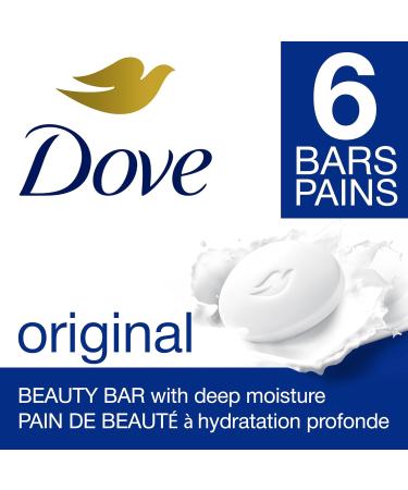 Dove Original Beauty Bar more moisturizing than bar soap Deep Moisture for clean and soft skin 106 g 6 count white - Buy Online on GoSupps.com