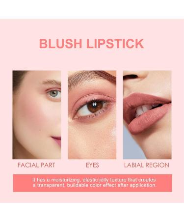 Yinhing 2Pcs 5g Blush Stick Creamy Texture Multifunctional Makeup Stick for Cheeks Lips Eyes with Long Lasting Moisturizing Effect Color - Buy Online on GoSupps.com