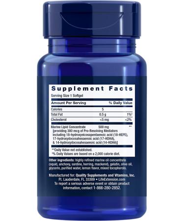 Life Extension Pro-Resolving Mediators - Joint Health & Inflammation Support - 30 Softgels - Buy Online on GoSupps.com