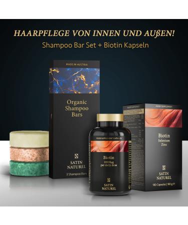 Organic Shampoo Set for Dry Scalp & Hair | 100% Vegan Plastic-Free | Argan Oil & Aloe Vera | Natural Cosmetics - 3 x 60g Bars - Buy Online on GoSupps.com
