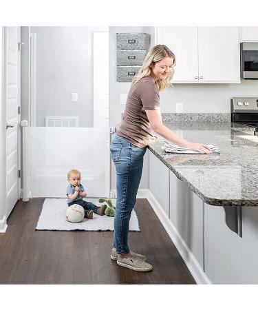 YOOFOR Retractable Baby Gate 33x55 Inch - Extra Wide Safety Gate for Kids, Pets - Indoor Outdoor Mesh Dog Gate - White (Pack of 1) - Buy Online on GoSupps.com