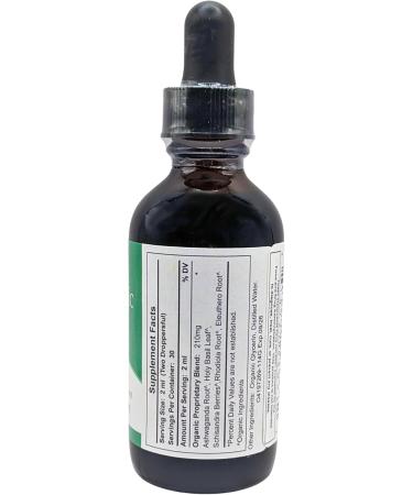 Herb Lore Organic Adrenal Tonic Tincture - Herbal Adrenal Support Supplement - Adaptogen Drops with Ashwagandha Rhodiola & Eleuthero - Alcohol Free - 2 Fl Oz 2 Fl Oz (Pack of 1) - Buy Online on GoSupps.com