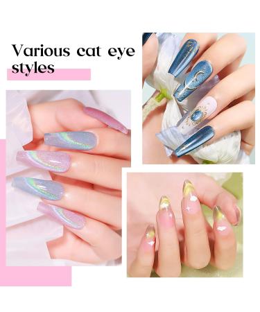 MIZHSE 5 in 1 Cat Eye Nail Magnet Tool | Multi-Function Magnetic Stick for 3D Nail Art | DIY & Salon Essential | Pink - Buy Online on GoSupps.com