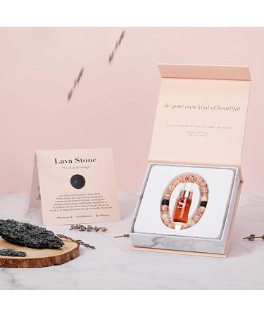 Crystal Bracelet Gift Set - Essential Oil Diffuser with Lava Stone & Red Jaspis - Perfect Gifts for Women & Teens - 17.5cm Inner Peace - Buy Online on GoSupps.com