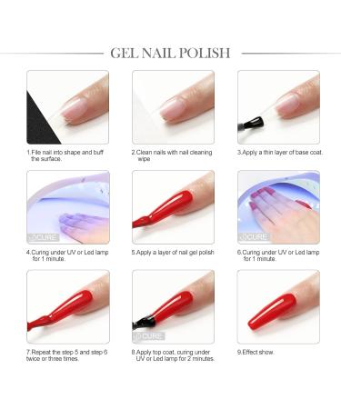 PEACECOLOR 3 x 7ml Gel Polish Gel No Wipe Top Coat Shine Finish and Long Lasting Soak Off UV Nail Lamp Gel A4 - Buy Online on GoSupps.com
