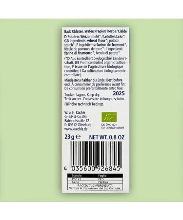 K chle Organic Vegan Round Baking Wafers - 40mm Edible Paper for Macaroons & Gingerbread (23g Pack of 1) - International Shipping Available - Buy Online on GoSupps.com