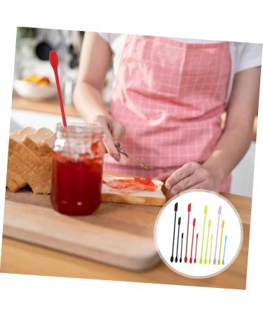 Hapinary 12-Set Silicone Spatula and Jam Scraper for Cosmetic Bottles | Long Handle Kitchen Supply | Ideal for Home Use - Buy Online on GoSupps.com