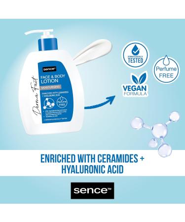 Sence Derma Fact Lotion pour le visage et le corps pour femme test e dermatologiquement Vegan Beauty Skincare Fragrance Free Lotion corporelle pour peaux s ches tr s s ches avec 0 % de parfum (1 - Buy Online on GoSupps.com