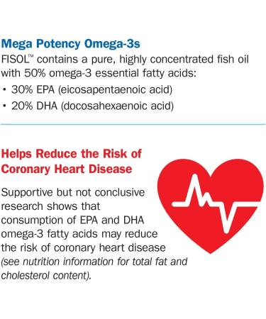 Buy Nature's Way Fisol Enteric-Coated Fish Oil - 180 Softgels for Heart Health - Buy Online on GoSupps.com