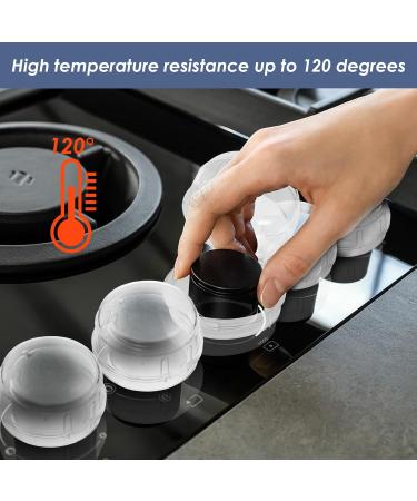 Child Safety Stove Buttons - 6-Piece Locking Set for Oven Protection | Childproof Rotary Button Covers - White - Buy Online on GoSupps.com