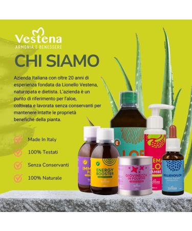 VESTENA Aloe Arborescens P re Zago - Fresh Aloe Arborescens Miller Juice Formula of Father Romano Zago Powerful Aloe Gel Juice to Drink Father Zago's Recipe Bottle of 500 ml - Made in Italy - Buy Online on GoSupps.com