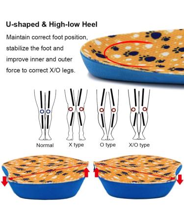 Buy Ailaka Children's Orthotic Athletic Insoles - Comfortable Shock-Absorbing Foot Support for Running (EU 32-35) - Orange - Buy Online on GoSupps.com