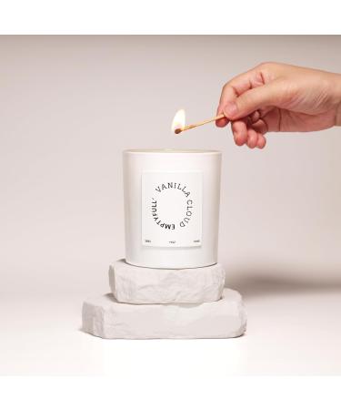 Vanilla Scented Wood Wick Candle - 11oz Natural Soy 70 Hour Burn Aesthetic Aromatherapy Gift | Mother's Vanilla Cloud - Buy Online on GoSupps.com