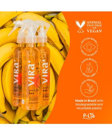 Brazilian Leave In Hair Conditioner - Anti-Frizz UV Heat Protection Vegan Treatment for All Hair Types - Peach Glow 6.76 fl oz - Buy Online on GoSupps.com