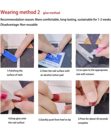 Nail dressing nail stickers French style love short and medium length styles(Long styles S) - Buy Online on GoSupps.com
