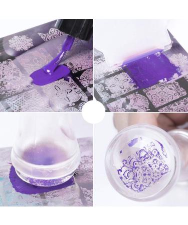 Buy Nail Art Stamping Kit - Clear Jelly Stamp Plates & Tools for Creative Nail Designs - International Shipping Available - Buy Online on GoSupps.com