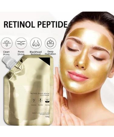 Gold Mask Huasurv Anti-Aging Gold Face Mask Rejuvenating Gold Peel off Mask Retinol Snake Venom Gold Mask Gold Firming Snake Venom Face Mask Rejuvenate And Moisturize Skin (3PC) - Buy Online on GoSupps.com