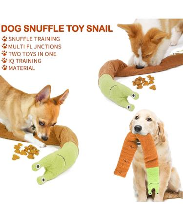 Nerissa Dog Puzzle Toys for Boredom Squeaks Snail Interactive Dog Chew Toys Snuffle Toys for Puzzle Foraging Instinct Training Interactive Plush teething Toys for Training and Reduce Stress - Buy Online on GoSupps.com